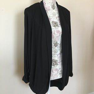 Black Cocoon Cardigan